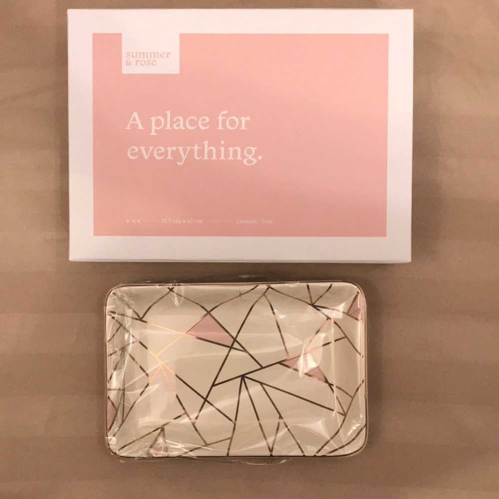 Summer & Rose A place for everything Ceramic Tray
